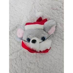 Vintage 1986 House Of Lloyd Mouse Holiday Doorknob Cover Christmas Bow Hat 5.5"